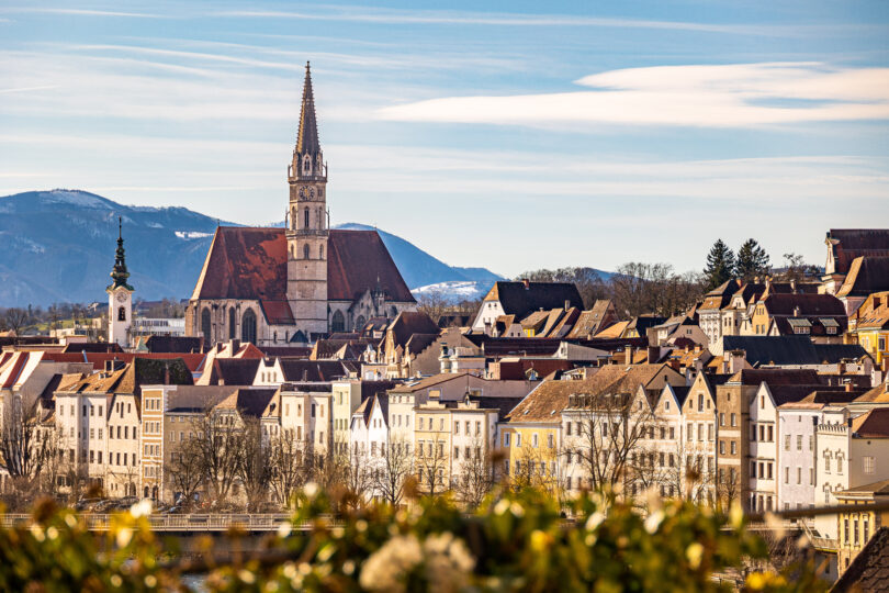 Panoramabild der Stadt Steyr
