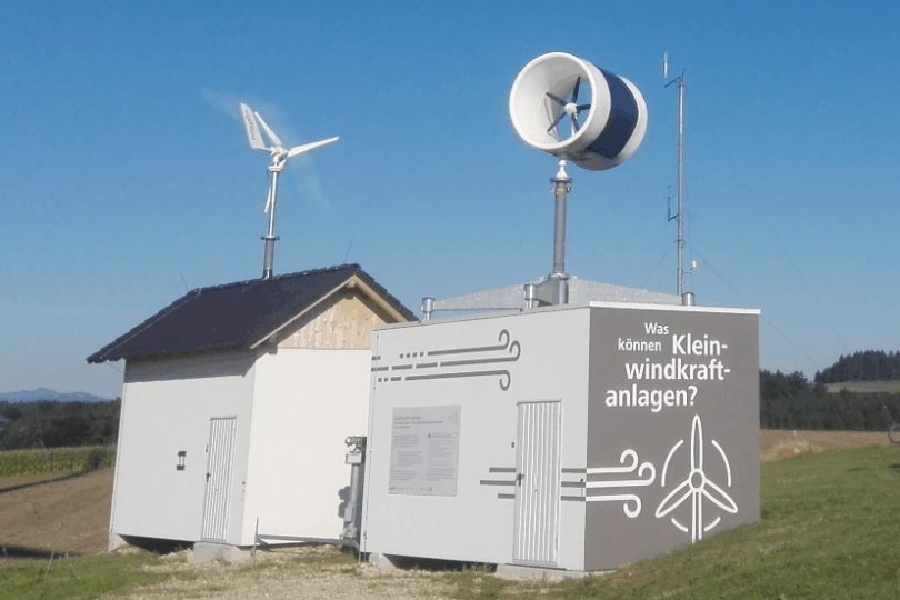Kleinwindkraft (Gebäudemontage) im Energieforschungspark Lichtenegg