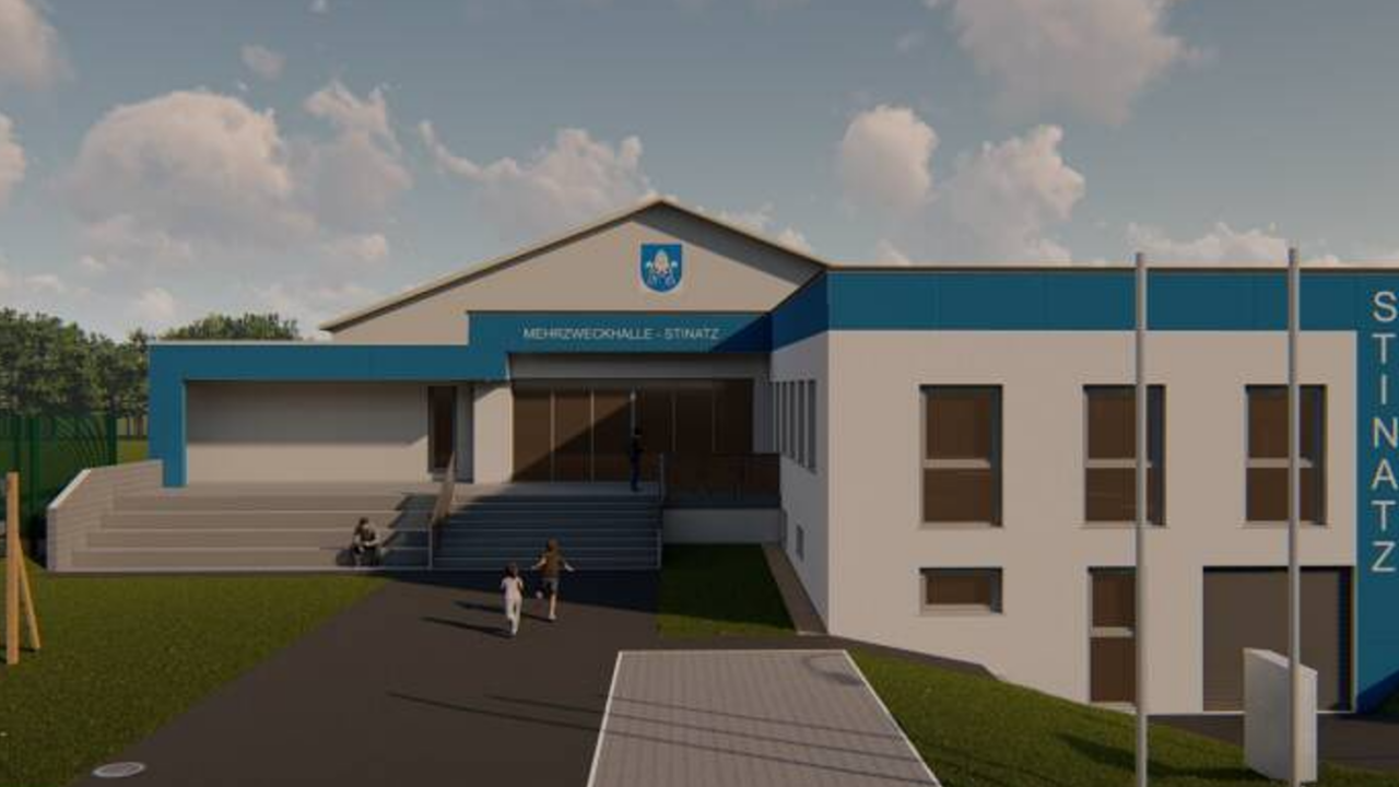 Mehrzweckhalle Stinatz von außen